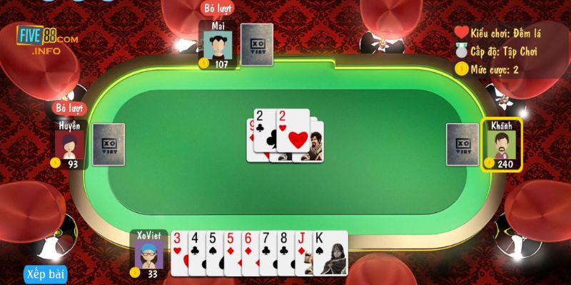 Tham gia đánh bài siêu đơn giản tại nhà cái Five88